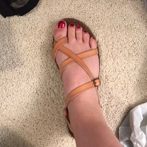 Nude strappy sandals